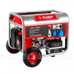 Бензогенератор Зубр ЗЭСБ-4500-ЭНА 4.5 кВт с автозапуском и колесами в Волгограде