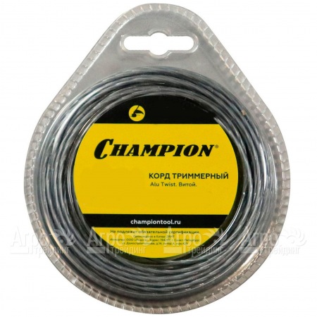 Корд триммерный Champion Alu Twist 3.0мм, 60м (витой)+нож  в Волгограде