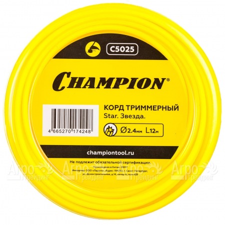 Корд триммерный Champion Star 2.4мм, 12м (звезда)  в Волгограде