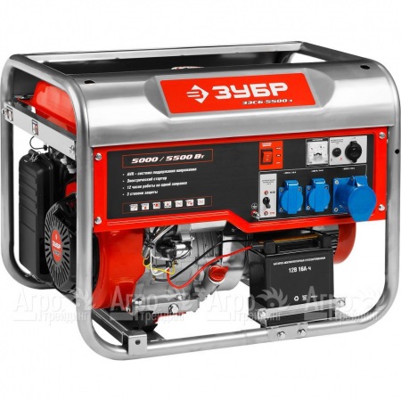 Бензогенератор Зубр ЗЭСБ-5500-Э 5.5 кВт с электростартером  в Волгограде
