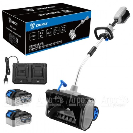 Снегоуборщик аккумуляторный DEKO ST40 2х4 Ач в Волгограде