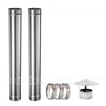 Комплект дымохода нерж 0,5 мм Ф-115 мм для садовой печи Kolundrov УДачный кулинар в Волгограде