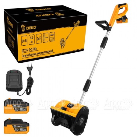 Снегоуборщик аккумуляторный DEKO ST21V 2х5 Ач в Волгограде