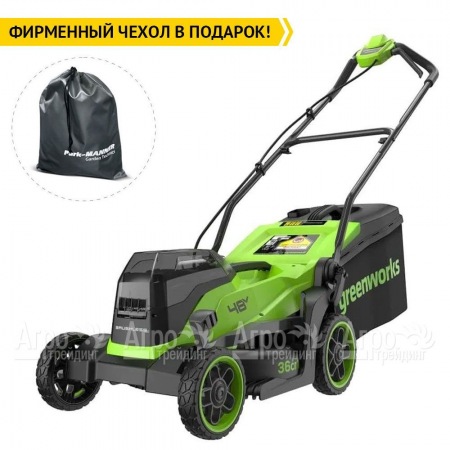 Газонокосилка аккумуляторная GreenWorks GD24X2LM361 2х4 Ач в Волгограде
