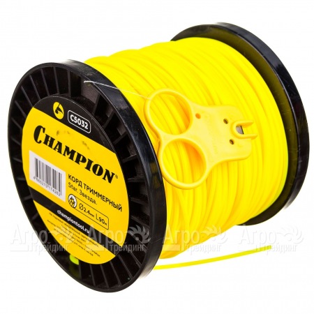 Корд триммерный Champion Star 2.4мм, 90м (звезда)+нож  в Волгограде